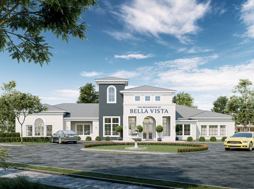 rendering of clubhouse exterior